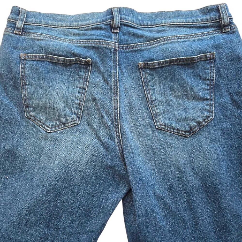 Loft Outlet Womens Button Fly Blue Denim Boyfrniend Jeans Size 14 - Picture 7 of 10